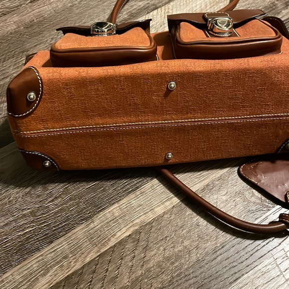 Dooney & Bourke double pocket tote. Good pre-owned condition. See photos. - Picture 6 of 6